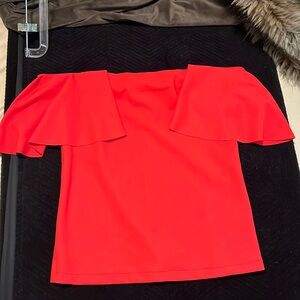 Carbon 38 off the shoulder red top